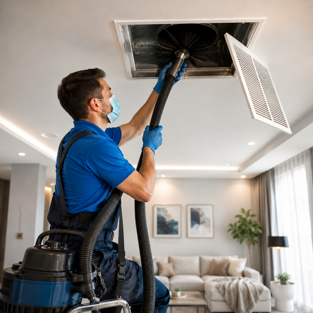 Professional air duct cleaning service in Dubai by First Call Cleaning