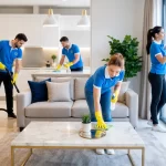 Professional deep cleaning in a Dubai home by First Call Cleaning team